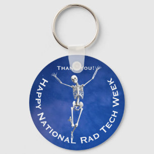 "Happy National Krass Tech Week" mit Skeleton Schlüsselanhänger