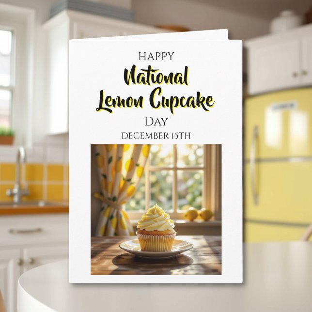 Happy National Lemon Cupcake Day | December 15th Karte (Von Creator hochgeladen)