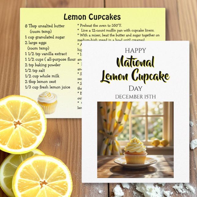 Happy National Lemon Cupcake Day | December 15th Postkarte (Von Creator hochgeladen)