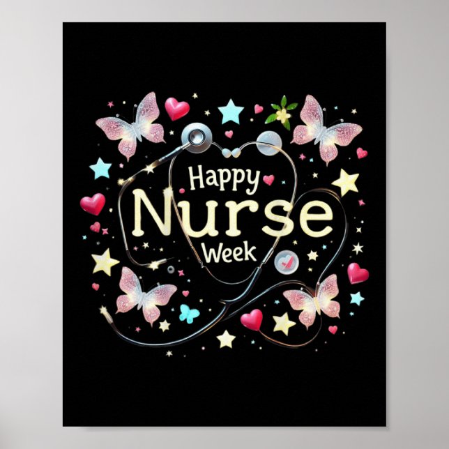 Happy National Nurses Week 2025 - Niedlich Future  Poster (Vorne)