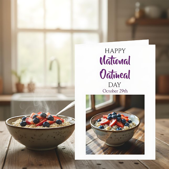 Happy National Oatmeal Day | October 29th Karte (Von Creator hochgeladen)