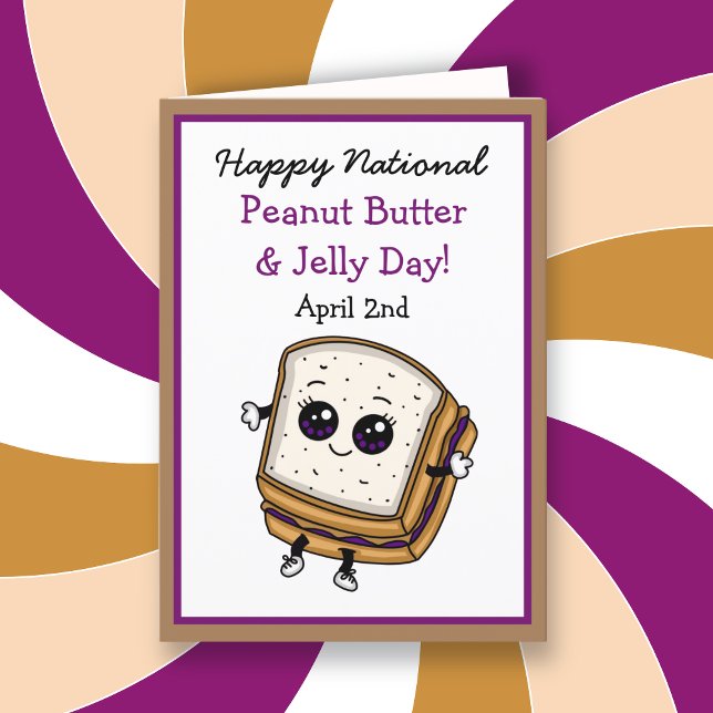 Happy National Peanut Butter und Jelly Day Karte (Von Creator hochgeladen)