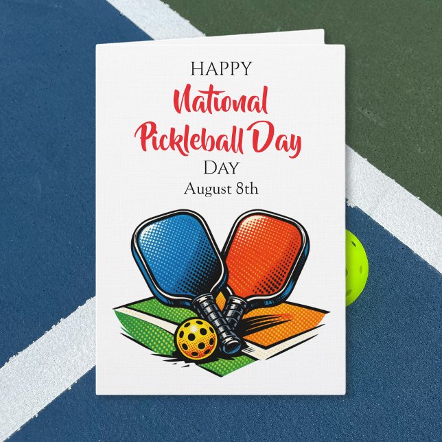 Happy National Pickleball Day | August 8th Karte (Von Creator hochgeladen)