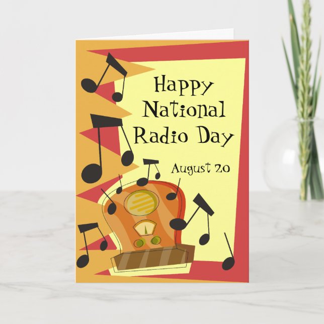 Happy National Radio Day, August 20 Karte (Vorderseite)