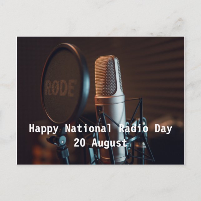 Happy National Radio Day Feiertagspostkarte (Vorderseite)