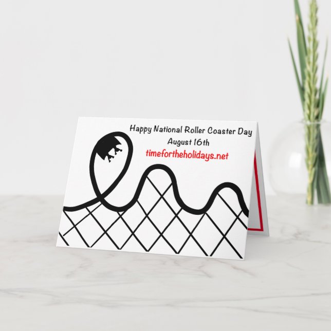 Happy National Roller Untersetzer Day - August 16. Karte (Vorderseite)