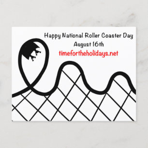 Happy National Roller Untersetzer Day - August 16. Postkarte