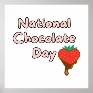 Happy National Schokolade Day Poster