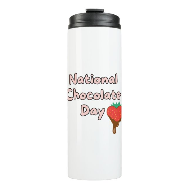 Happy National Schokolade Day Thermosbecher (Vorderseite)