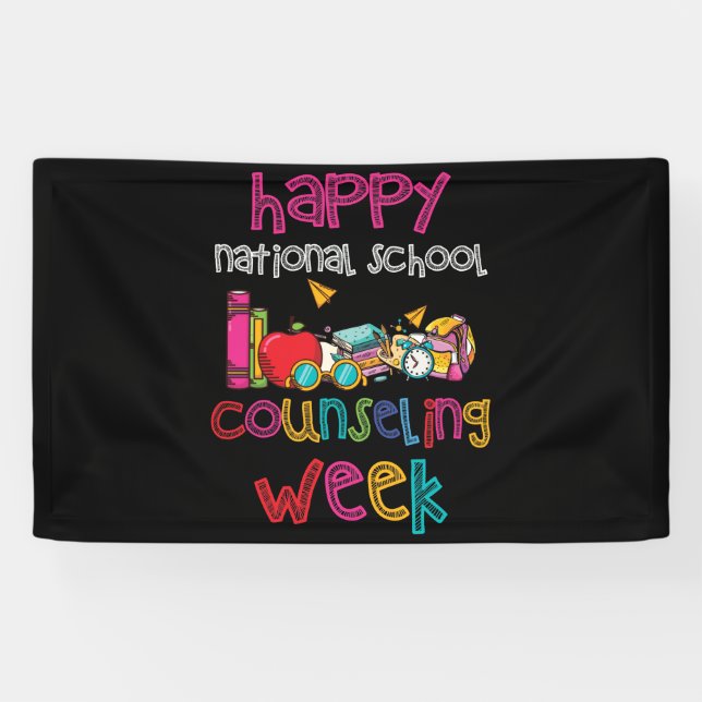 Happy National School Counseling Week School Banner (Horizontal)