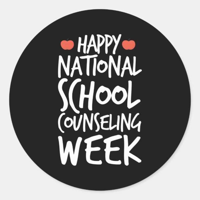 Happy National School Counselor Week Runder Aufkleber (Vorderseite)