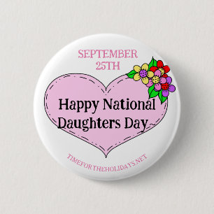 Happy National Sisters Day - 25. September Button