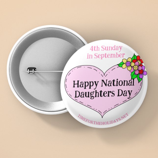 Happy National Sisters Day Button (Von Creator hochgeladen)