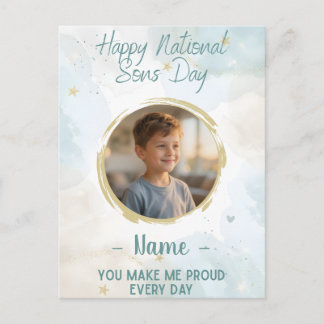 Happy National Sons Day Card - Celebrate Your Son Postkarte
