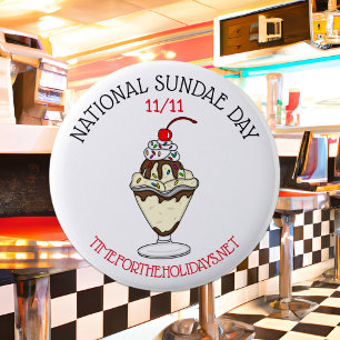 Happy National Sundae Day   11. November Button