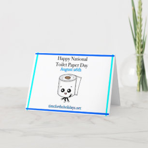 Happy National Toilet Paper Day, August 26. Karte