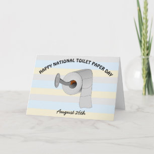 Happy National Toilet Paper Day Funny Holidays Karte