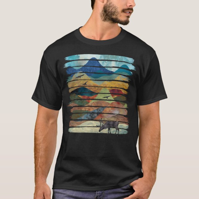 Happy Nature Brush Strokes T-Shirt (Vorderseite)