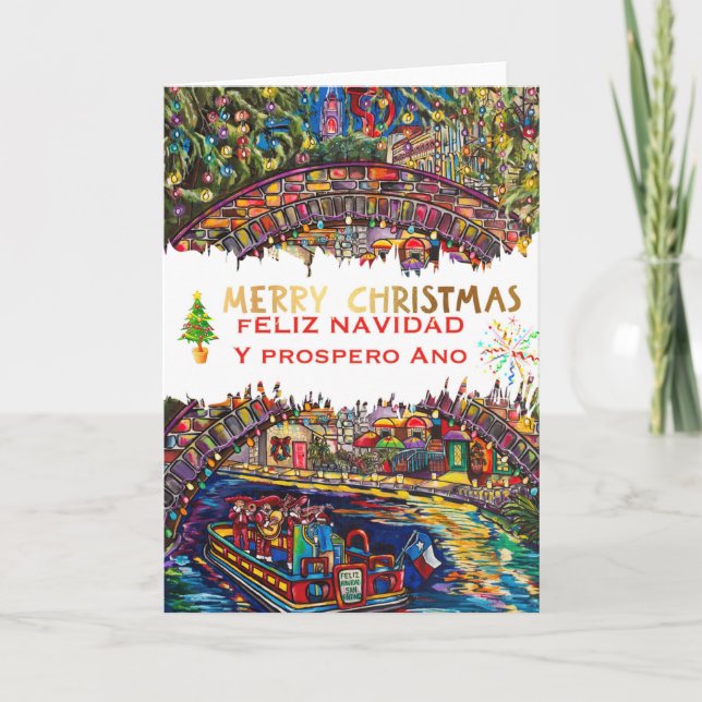 Happy Navidad San Antonio Weihnachtskarte Feiertagskarte (Vorderseite)