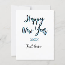 Happy neues Jahr blau schwarz kalt schlicht Jahr s