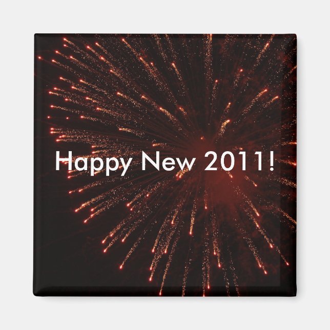 Happy New 2011 Feuerwerk Magnet (Vorne)
