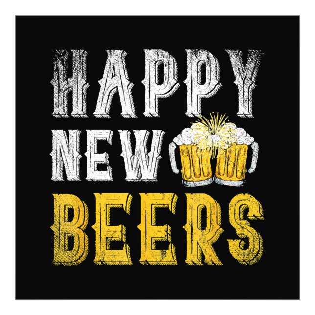 Happy New Beers Party Fotodruck (Vorne)