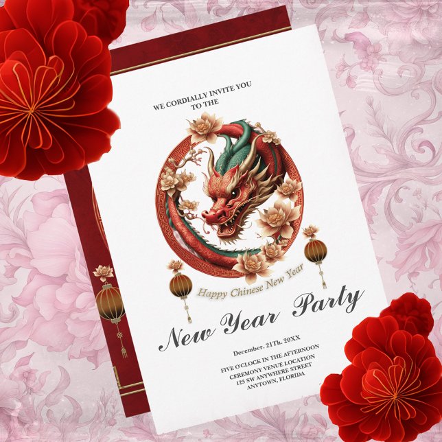 Happy new chinese dragon year einladung (New chinese year)