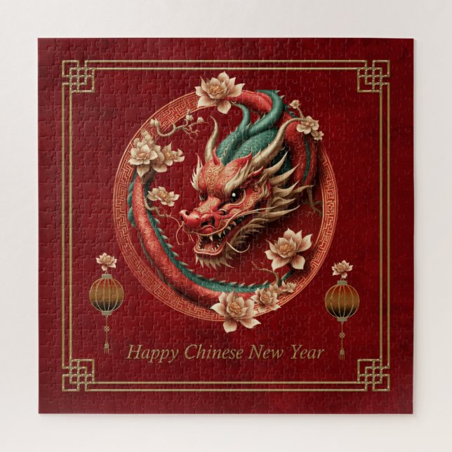 Happy new chinese dragon year puzzle (Vertikal)