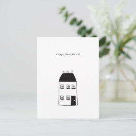 Happy New Home Quote House Illustration Card Postkarte