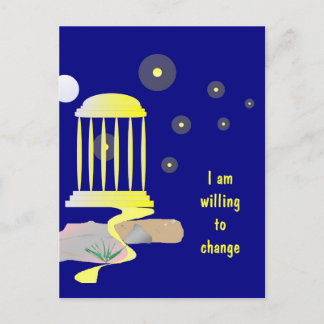 Happy New Journey Affirmation Postkarte