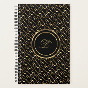 Happy New Year 2021 Schwarz und Gold Look Elegant Planer
