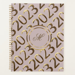 Happy New Year 2023 Elegant Imitats Rose Gold Planer