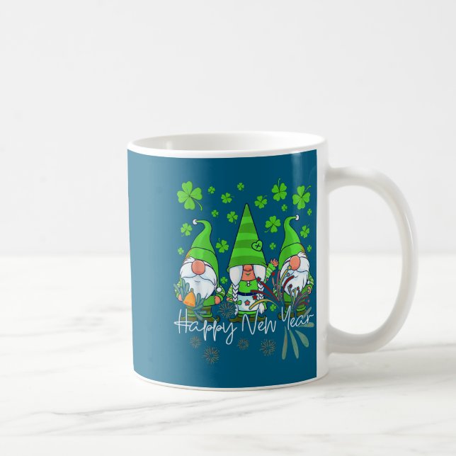 Happy New Year 2023 Gnomes Irish Patrick Day Famil Kaffeetasse (Rechts)