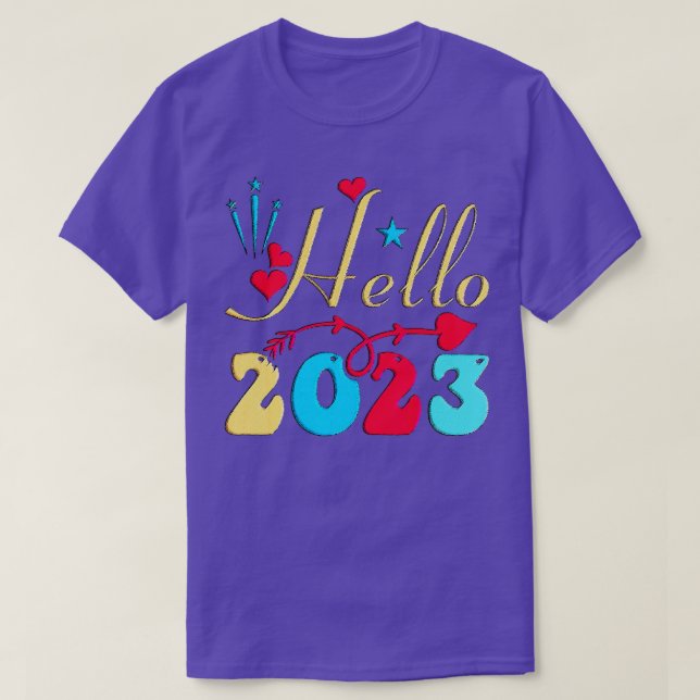 Happy New Year 2023 Hello 2023 T-Shirt (Design vorne)