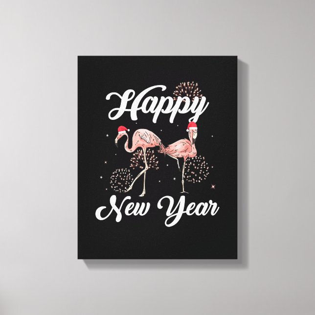 Happy New Year 2023 Outfit for Flamingo Lover New Leinwanddruck (Vorderseite)