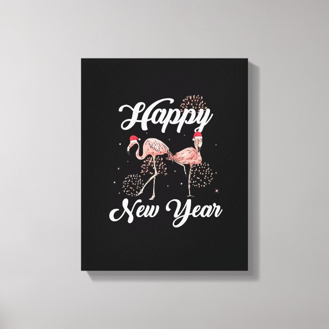 Happy New Year 2023 Outfit for Flamingo Lover New Leinwanddruck (Vorderseite)