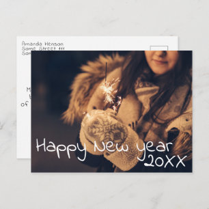 Happy New Year 2023 Script Full Foto Postkarte