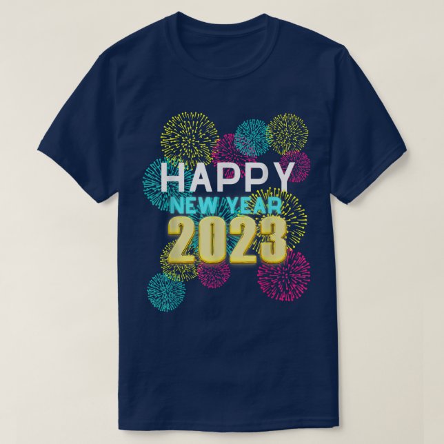Happy New Year 2023 Silvester Party Countdown T-Shirt (Design vorne)