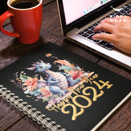 Happy New Year 2024 Chinesischen Drachen Wasserfar Planer