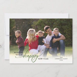 Happy New Year 2024 Elegantes Skript Feiertagskarte