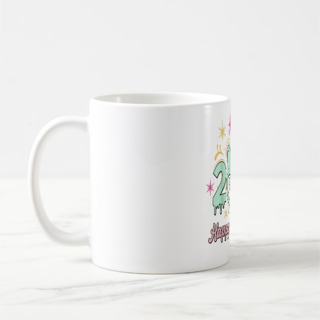 Happy New Year 2024 Goodbye 2023 Hello 2024 Kaffeetasse (Links)