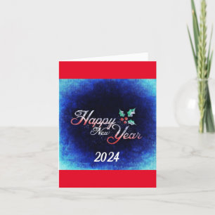 Happy New Year 2024 Holiday Card Feiertagskarte