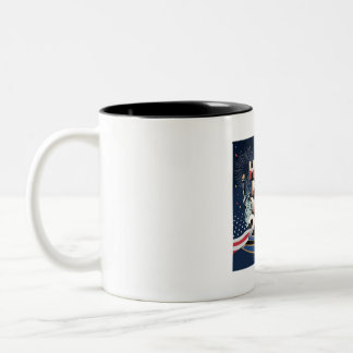 Happy New Year 2025 Design - Modern und festlich. Zweifarbige Tasse
