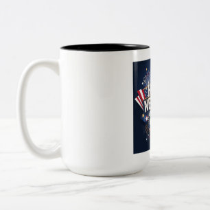 Happy New Year 2025 Design - Vibrant und festlich. Zweifarbige Tasse