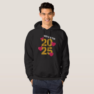 Happy New Year 2025 - Festive Herzdesign Hoodie