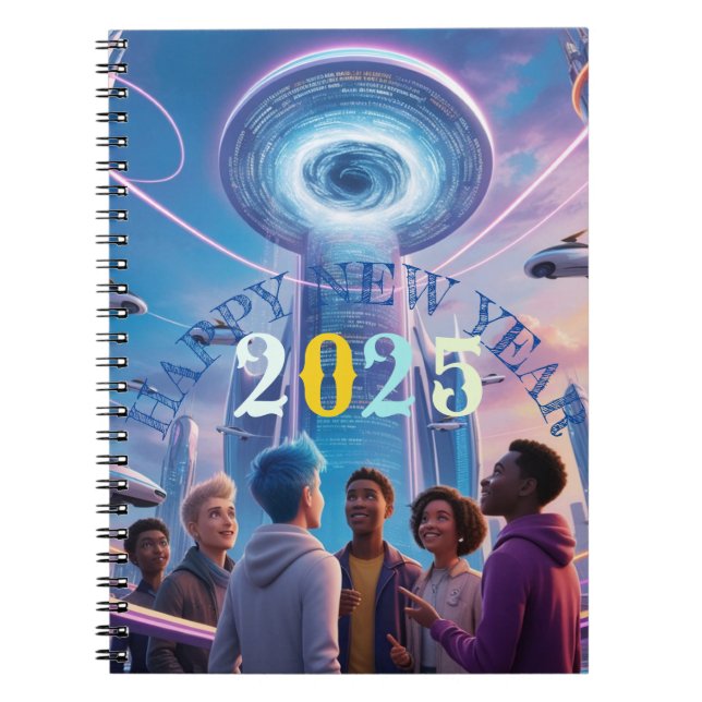 Happy new year 2025 notebooks notizblock (Vorderseite)