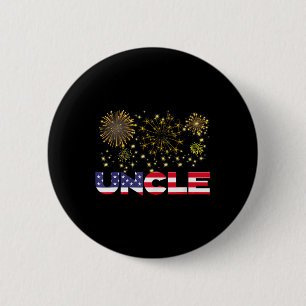 Happy New Year 2025 Onkel American Flag Familie To Button