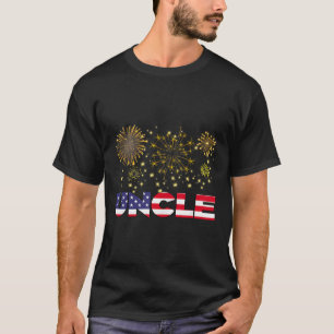 Happy New Year 2025 Onkel American Flag Familie To T-Shirt