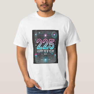Happy New Year 2025 T - Shirt Modernes Design