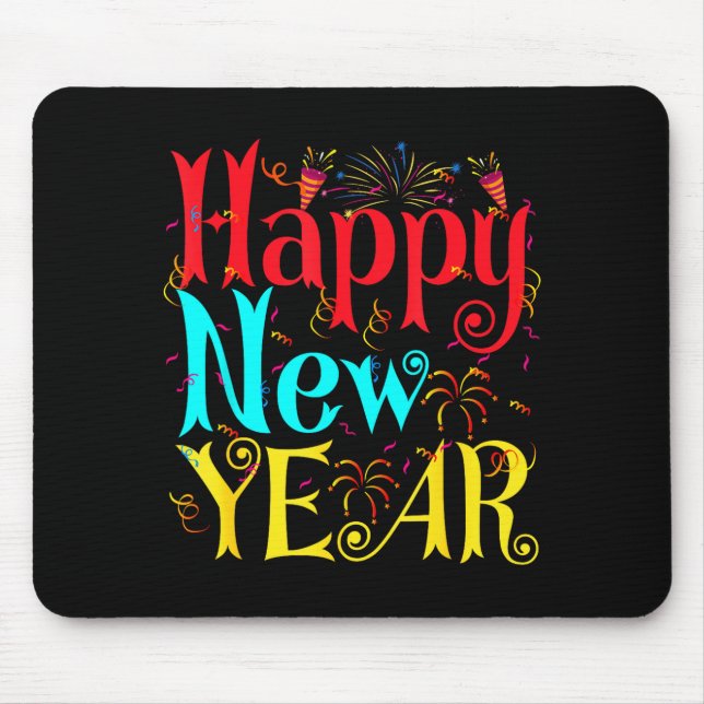 Happy New Year 2026 And Merry Christmas New Year E Mousepad (Vorne)